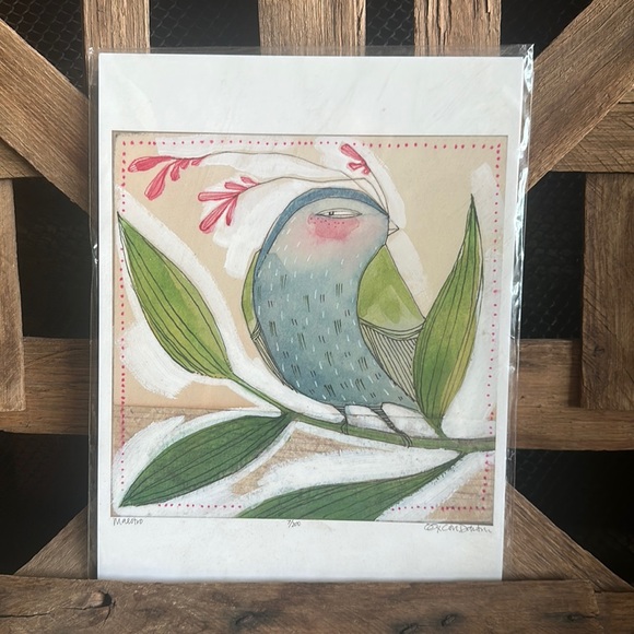 Cori Dantini Limited Edition print Bird Esteemed  whimsical Inspirational - Picture 1 of 6
